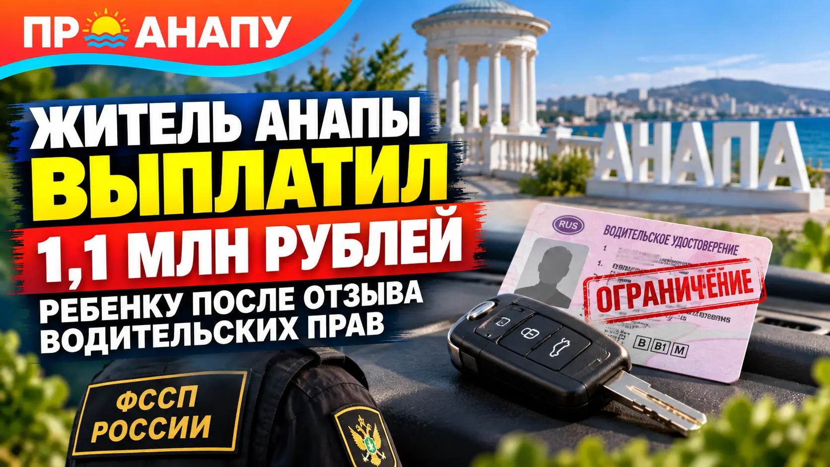 Житель Анапы погасил долг по алиментам в 1,1 млн рублей после ограничения водительских прав